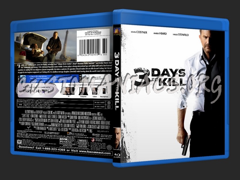 3 Days To Kill blu-ray cover