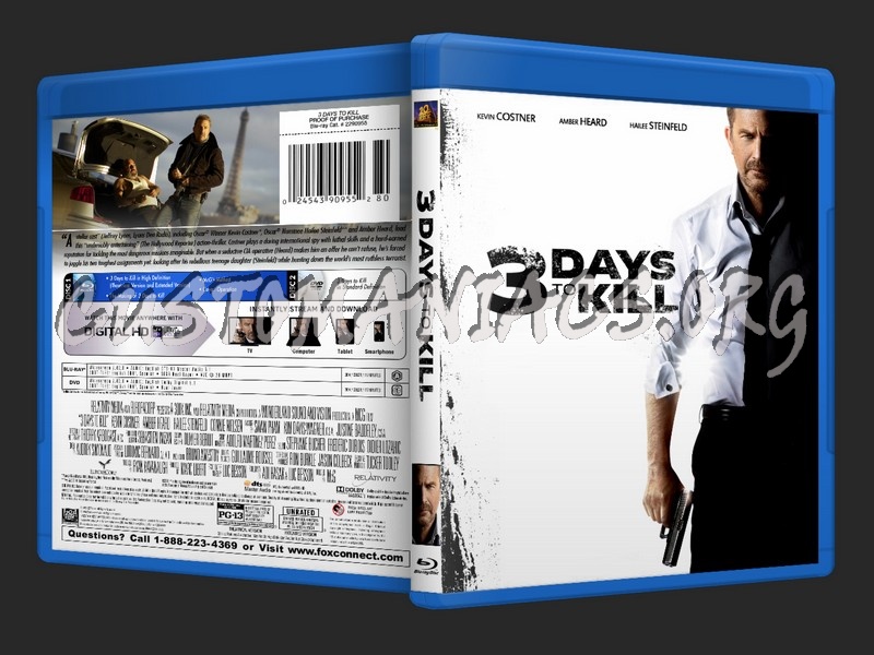 3 Days To Kill blu-ray cover