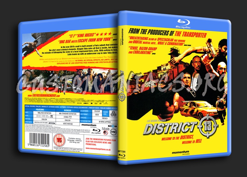 District 13 (District B13) blu-ray cover