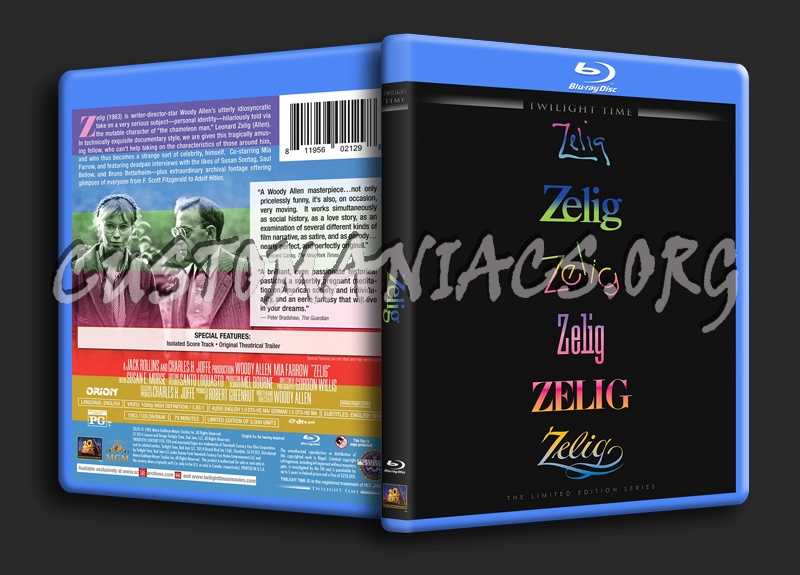 Zelig blu-ray cover