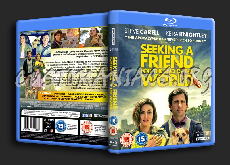 Seeking a Friend for the End of the World blu-ray cover