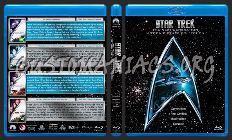 Star Trek: The Next Generation Motion Picture Collection blu-ray cover