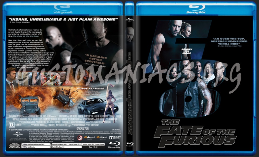 The Fate Of The Furious dvd cover