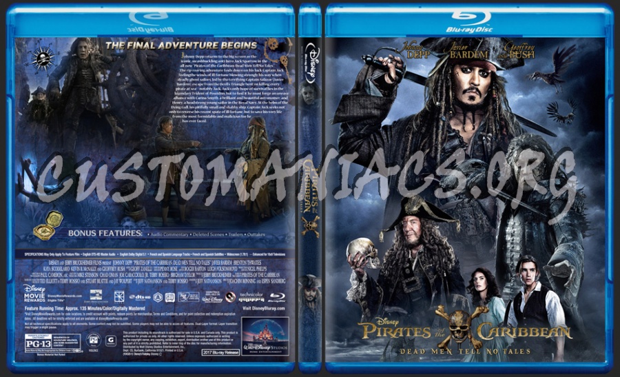 Pirates Of The Caribbean: Dead Men Tell No Tales dvd cover