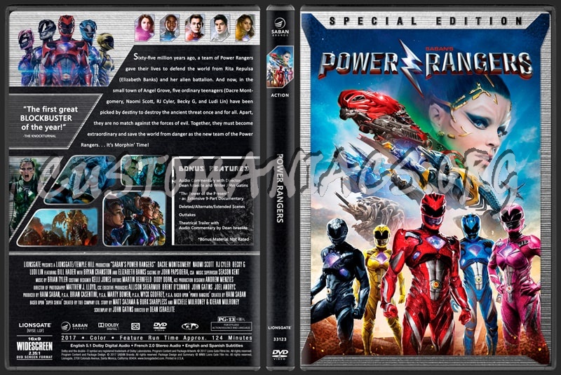 Power Rangers (2017) dvd cover