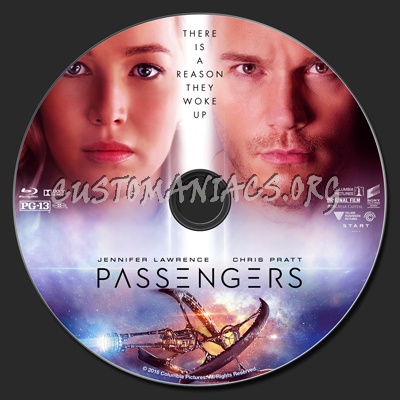 Passengers (2016) 2D & 3D blu-ray label