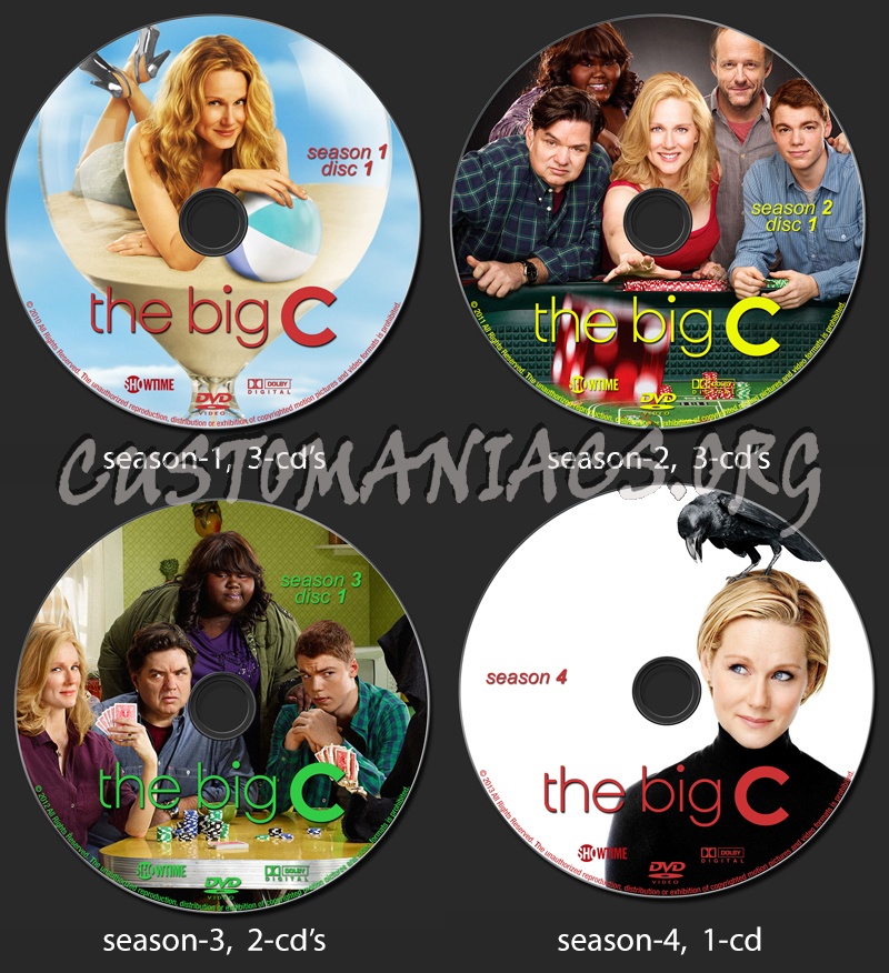 The Big C - seasons 1 thru 4 dvd label