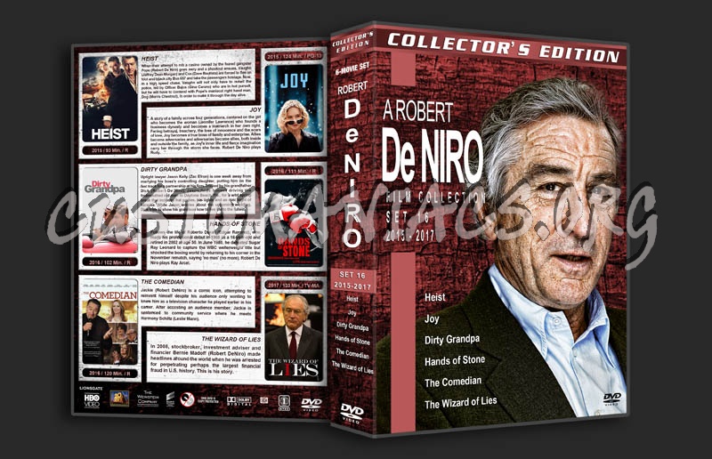 Robert DeNiro Film Collection - Set 16 (2015-2017) dvd cover