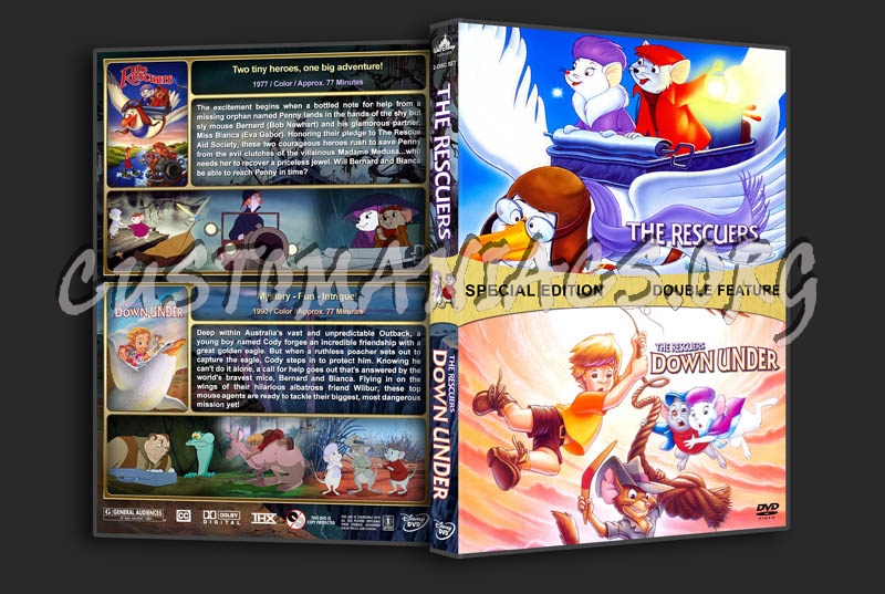 The Rescuers Double Feature dvd cover