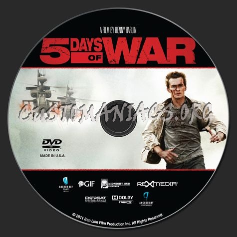 5 Days of War dvd label