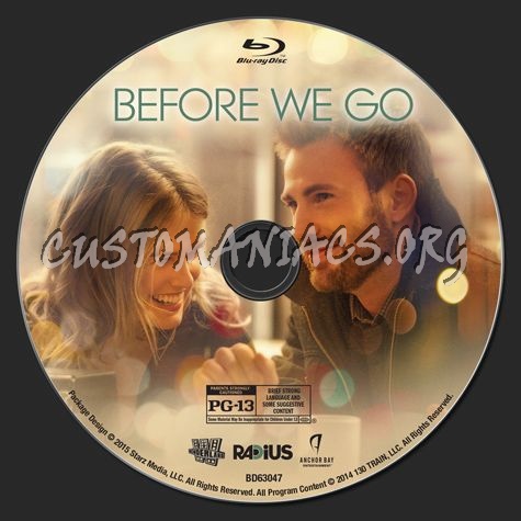 Before We Go blu-ray label