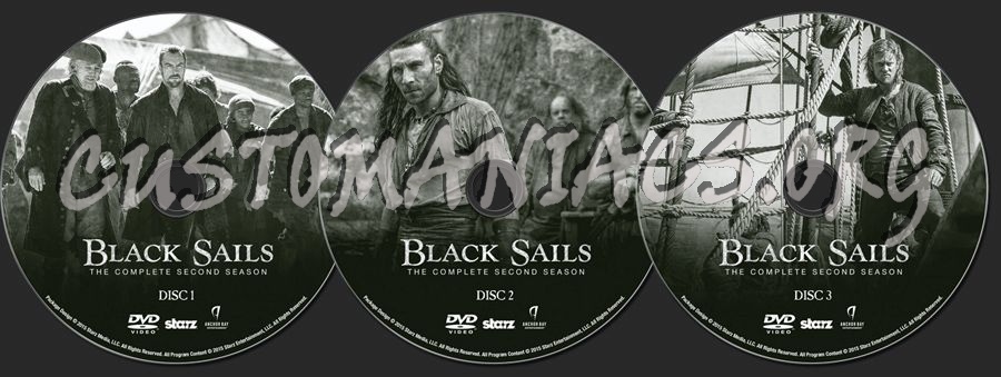 Black Sails Season 2 dvd label