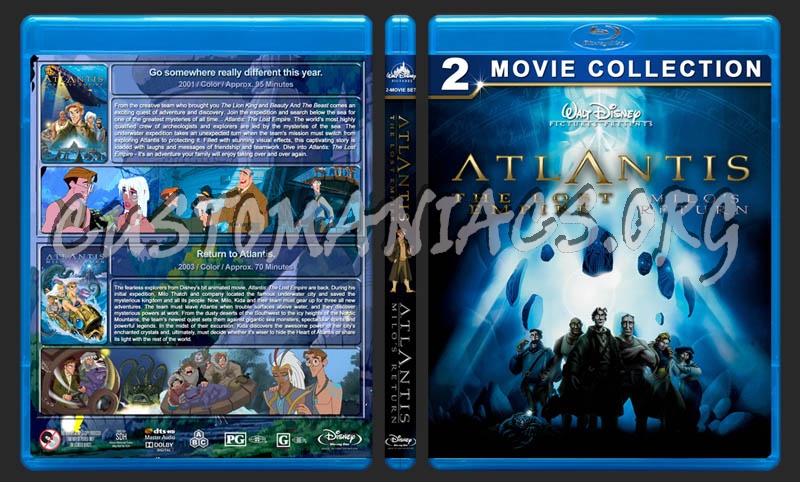 Atlantis: The Lost Empire & Milo's Return Double Feature blu-ray cover