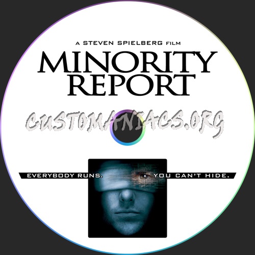 Minority Report dvd label