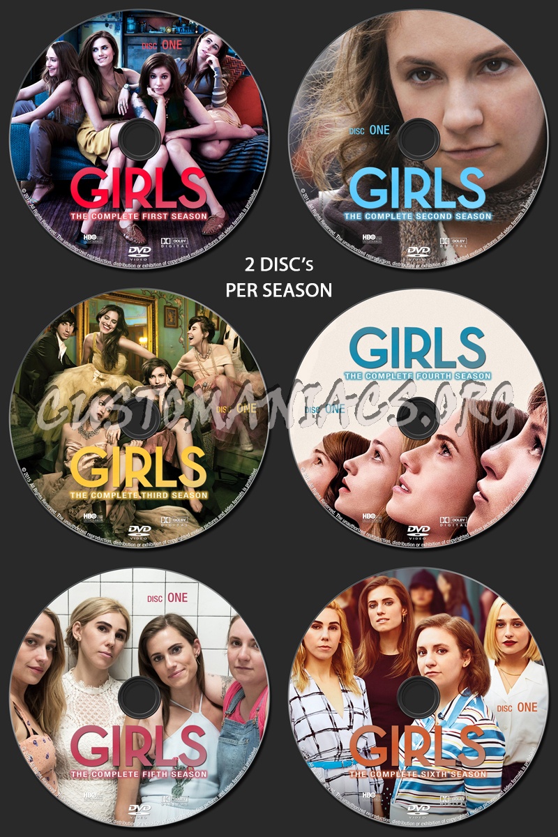 GIRLS - Seasons 1 thru 6 dvd label