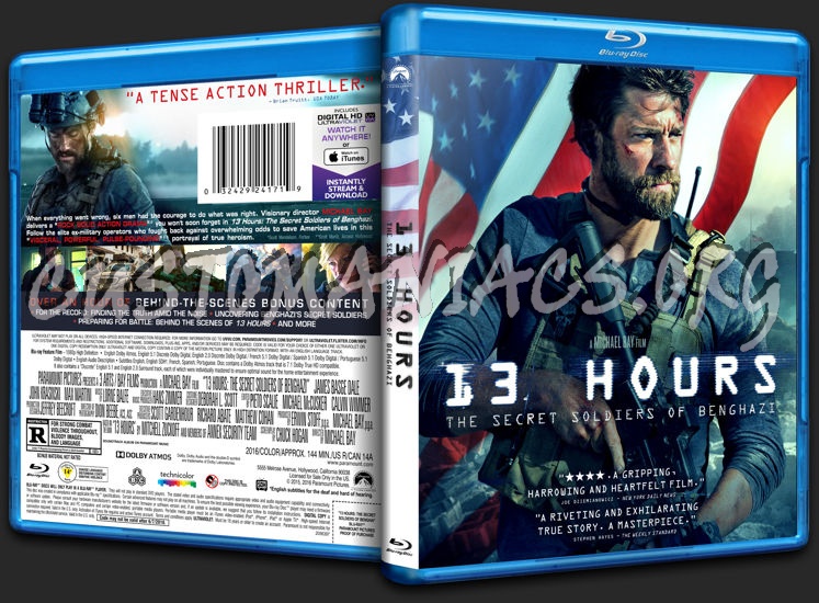 13 Hours: The Secret Soldiers of Benghazi blu-ray cover