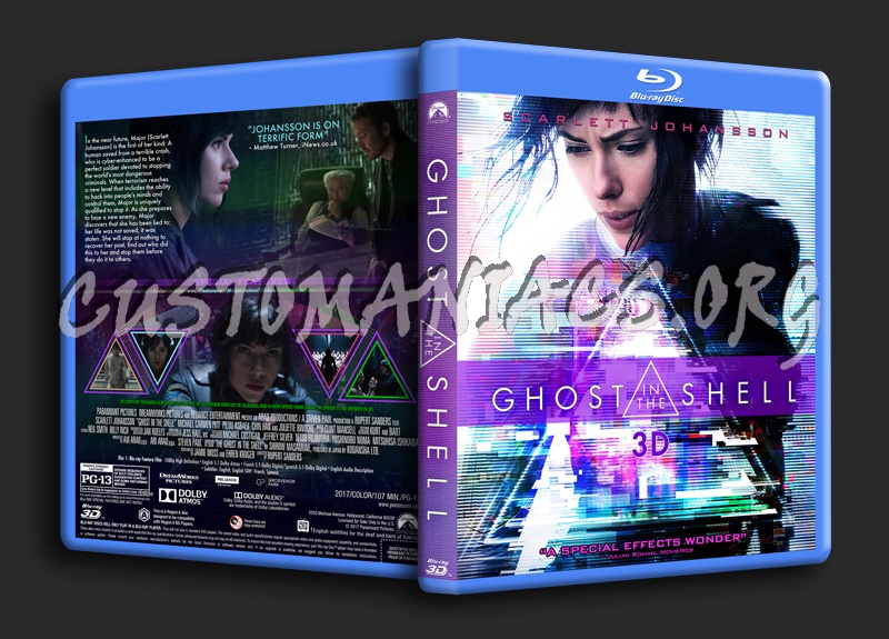 Ghost In The Shell (2017) 3D dvd cover