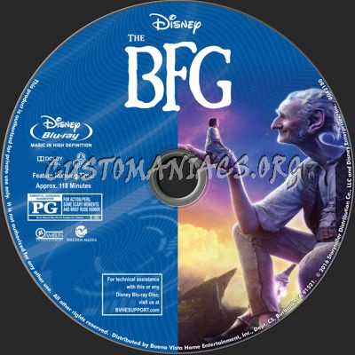 The BFG (2016) blu-ray label