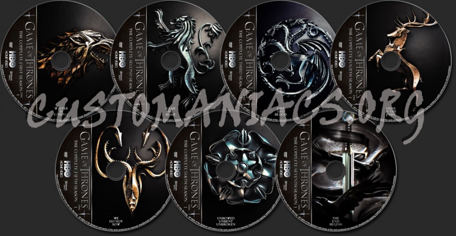 Game Of Thrones Seasons 1-7 dvd label