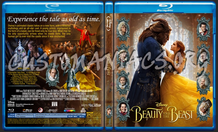 Beauty And The Beast 2017 blu ray cover DVD Covers Labels by