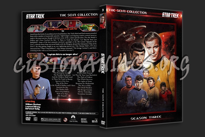 Star Trek Season 3 (The Sci-Fi Collection) dvd cover