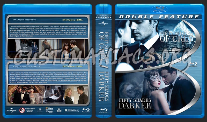 Fifty Shades of Grey / Fifty Shades Darker Double blu-ray cover