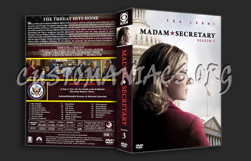 Madam Secretary - Season 3 dvd cover