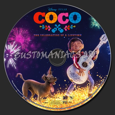 Coco 2D & 3D blu-ray label