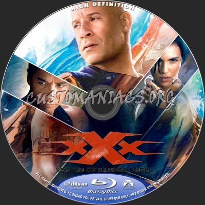 xXx: Return Of Xander Cage blu-ray label