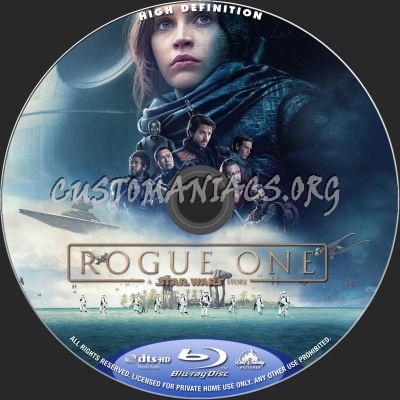 Rogue One: A Star Wars Story blu-ray label