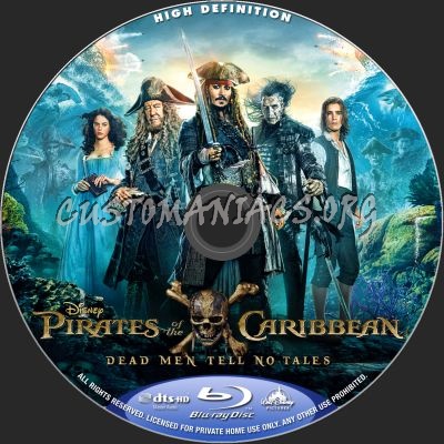 Pirates Of The Caribbean: Dead Men Tell No Tales (2D+3D) blu-ray label