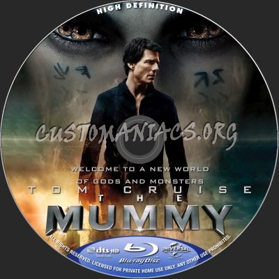 The Mummy (2017) blu-ray label