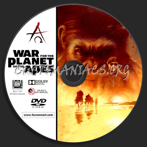 War For The Planet Of The Apes dvd label