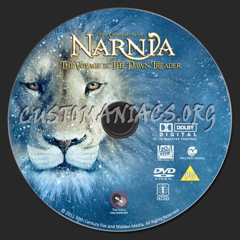 The Chronicles of Narnia The Voyage of the Dawn Treader dvd label