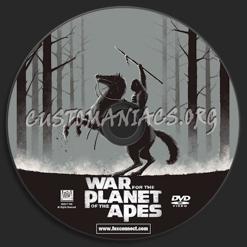 War For The Planet Of The Apes dvd label