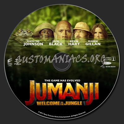 Jumanji Welcome To The Jungle Blu Ray Label Dvd Covers Labels By Customaniacs Id Free Download Highres Blu Ray Label