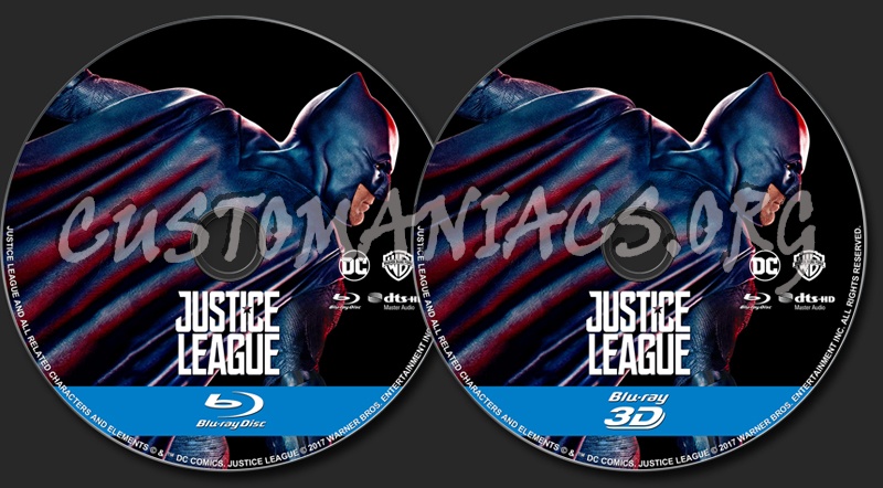 Justice League (2017) (Blu-Ray + 3D) blu-ray label