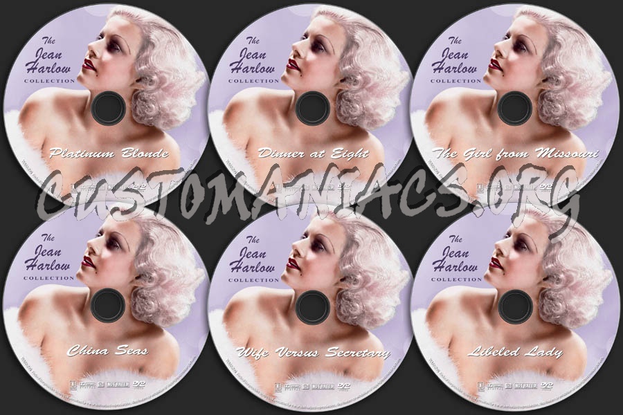 Jean Harlow Collection - Volume 1 dvd label