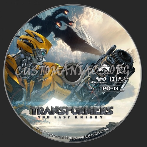 Transformers The Last knight blu-ray label