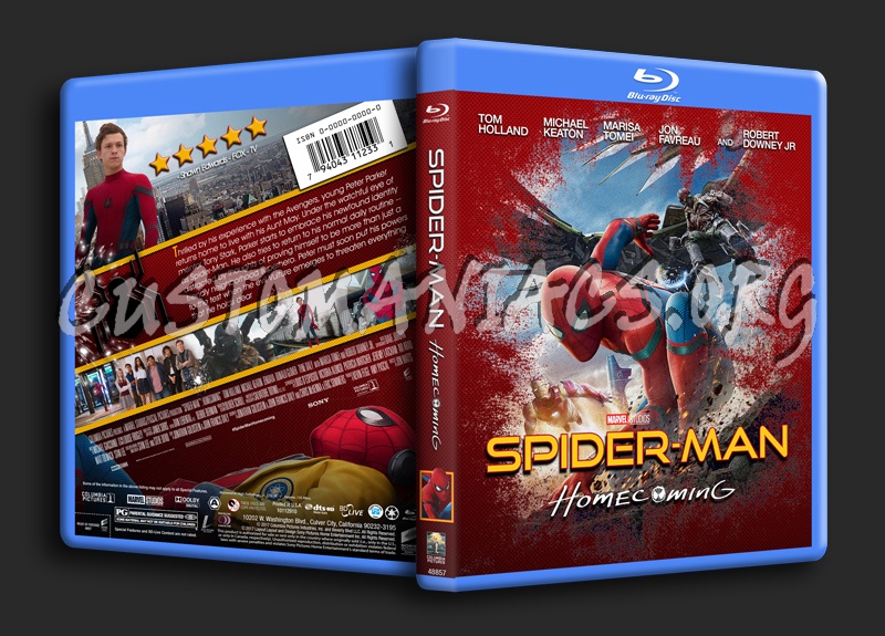 Spider Man Homecoming blu-ray cover