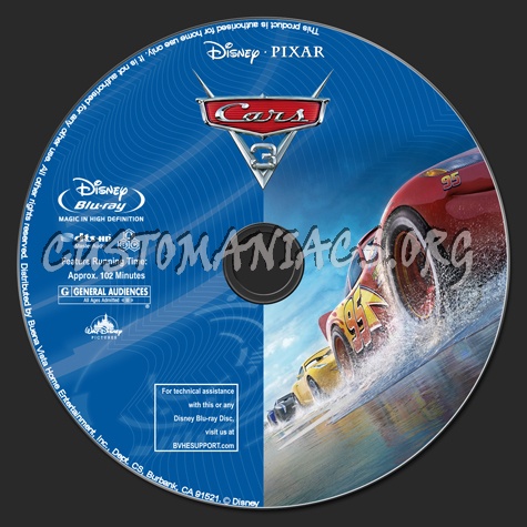 Cars 3 Blu Ray Label Dvd Covers Labels By Customaniacs Id Free Download Highres Blu Ray Label