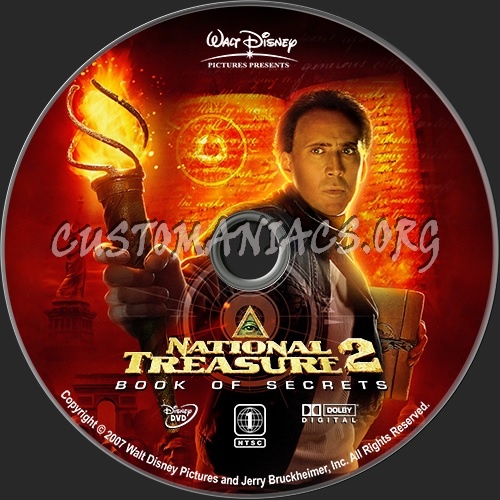 National Treasure Book of Secrets dvd label