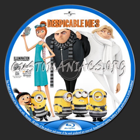 Despicable Me 3 blu-ray label