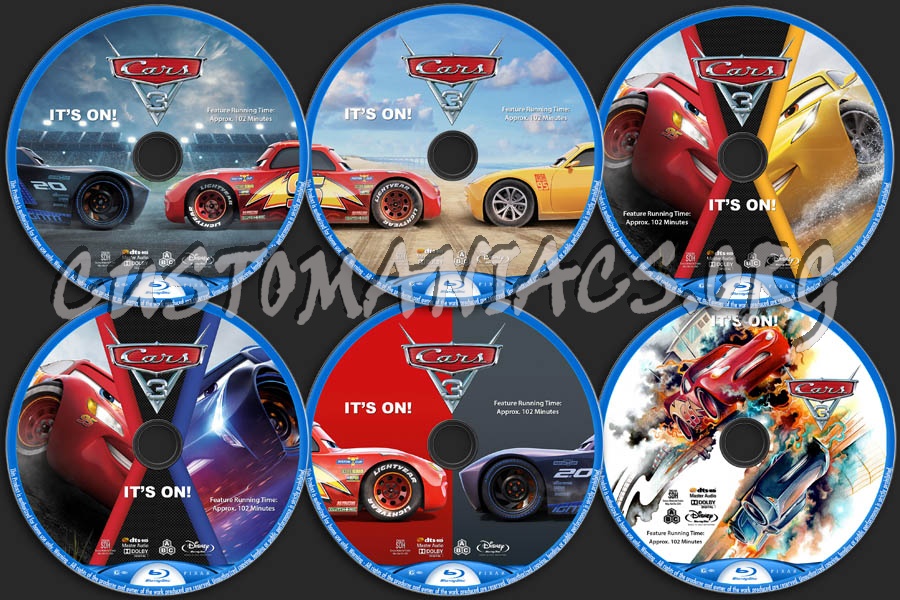 Cars 3 blu-ray label