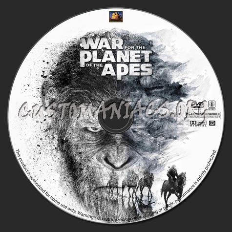 War for the Planet of the Apes dvd label