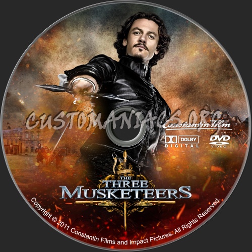 The Three Musketeers DVD dvd label