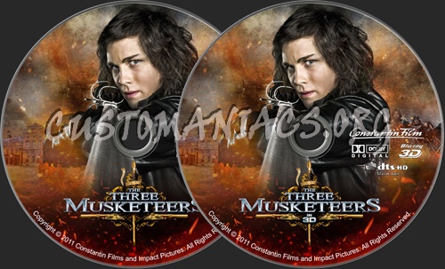 The Three Musketeers Blu-ray + Blu-ray 3D blu-ray label