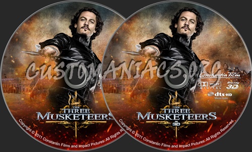 The Three Musketeers Blu-ray + Blu-ray 3D blu-ray label