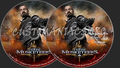 The Three Musketeers Blu-ray + Blu-ray 3D blu-ray label