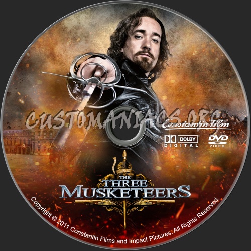 The Three Musketeers dvd label